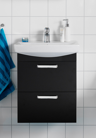 Badrumsskåp Hafa Life 500 M Tvättställskåp Och Lådfront Svart Matt