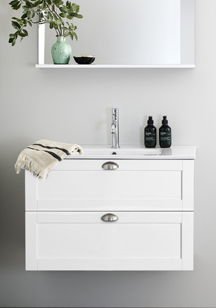 Badrumsskåp Hafa Fine Vit 800 Med Tvättställ