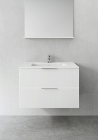 Badrumsskåp Hafa Compact Shape Vitblank 800